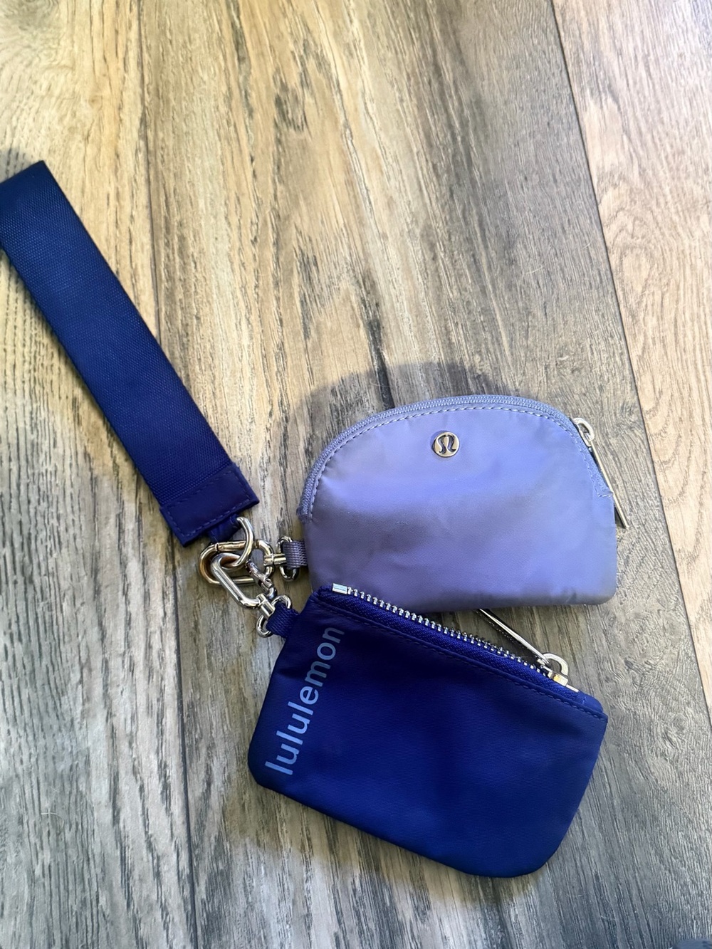 lululemon athletica Two-Pouch Wristlet in Lavender and Navy